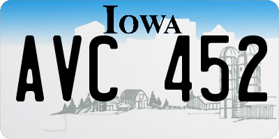 IA license plate AVC452