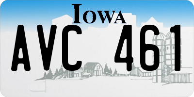 IA license plate AVC461