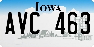 IA license plate AVC463