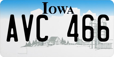IA license plate AVC466