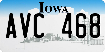 IA license plate AVC468
