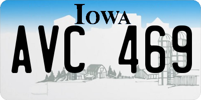 IA license plate AVC469