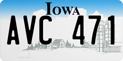 IA license plate AVC471