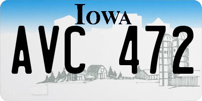 IA license plate AVC472