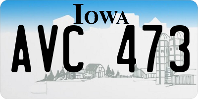 IA license plate AVC473
