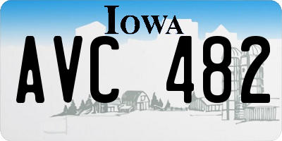 IA license plate AVC482