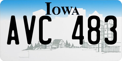 IA license plate AVC483