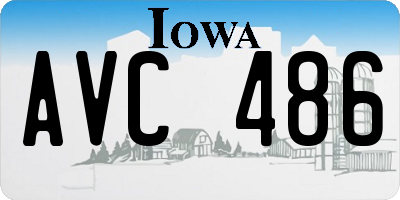 IA license plate AVC486
