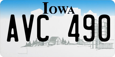 IA license plate AVC490