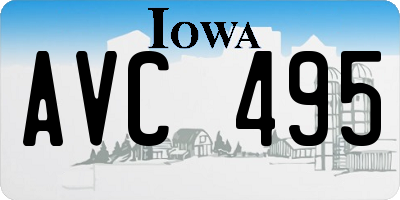 IA license plate AVC495