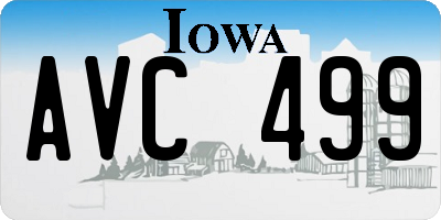 IA license plate AVC499