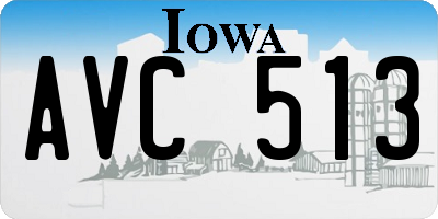 IA license plate AVC513
