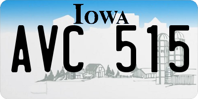 IA license plate AVC515