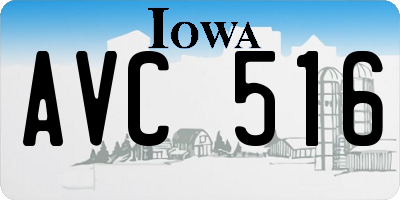 IA license plate AVC516