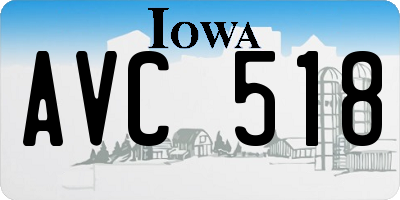 IA license plate AVC518