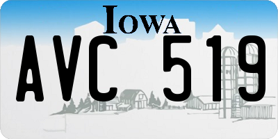 IA license plate AVC519