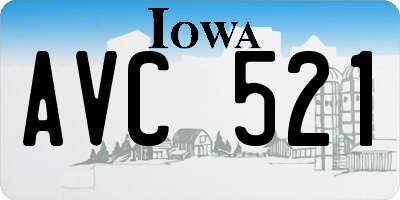 IA license plate AVC521