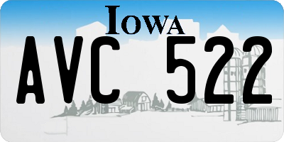 IA license plate AVC522