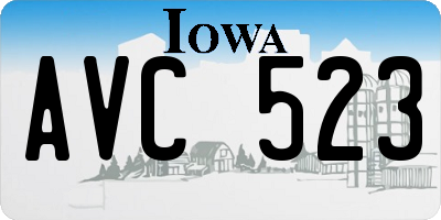 IA license plate AVC523