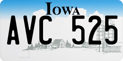 IA license plate AVC525