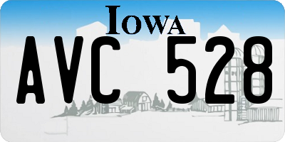 IA license plate AVC528
