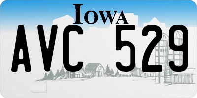 IA license plate AVC529