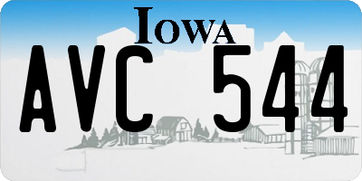 IA license plate AVC544