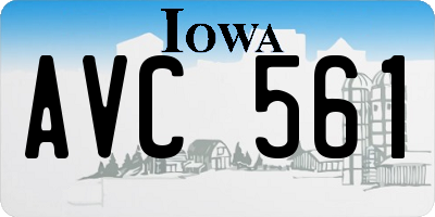 IA license plate AVC561