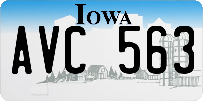 IA license plate AVC563