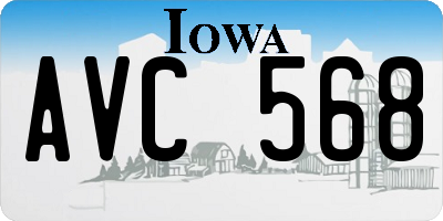 IA license plate AVC568