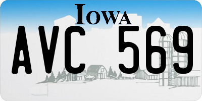 IA license plate AVC569