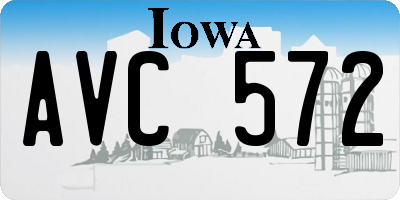 IA license plate AVC572