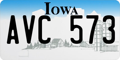 IA license plate AVC573