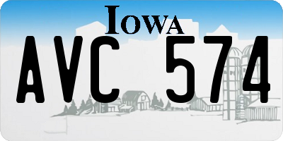 IA license plate AVC574