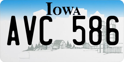 IA license plate AVC586