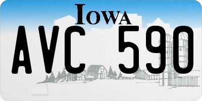 IA license plate AVC590