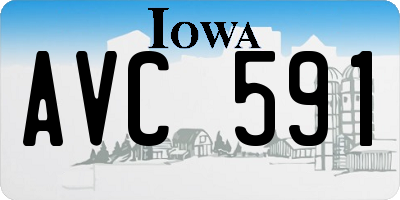 IA license plate AVC591