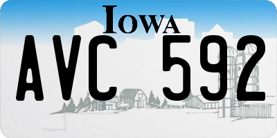 IA license plate AVC592