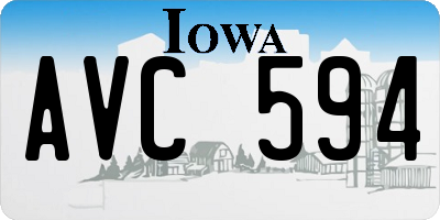 IA license plate AVC594