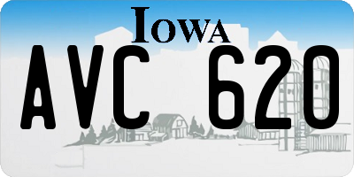 IA license plate AVC620