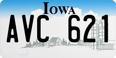 IA license plate AVC621