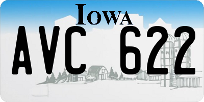 IA license plate AVC622