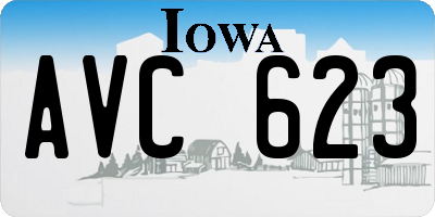 IA license plate AVC623
