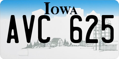 IA license plate AVC625