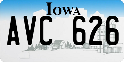 IA license plate AVC626