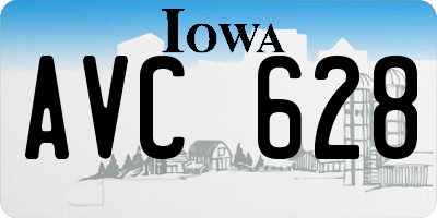 IA license plate AVC628