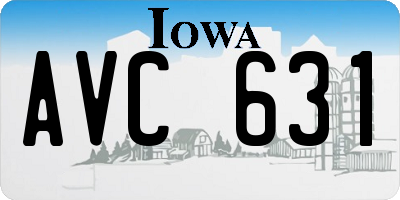 IA license plate AVC631