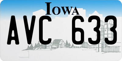 IA license plate AVC633
