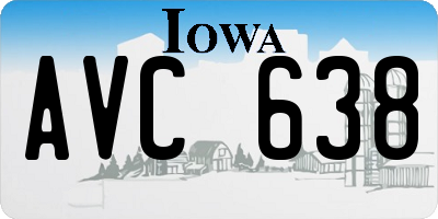 IA license plate AVC638