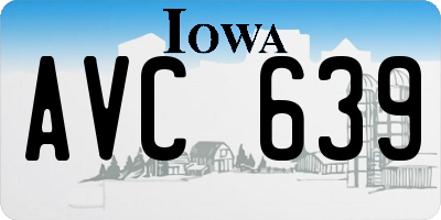 IA license plate AVC639